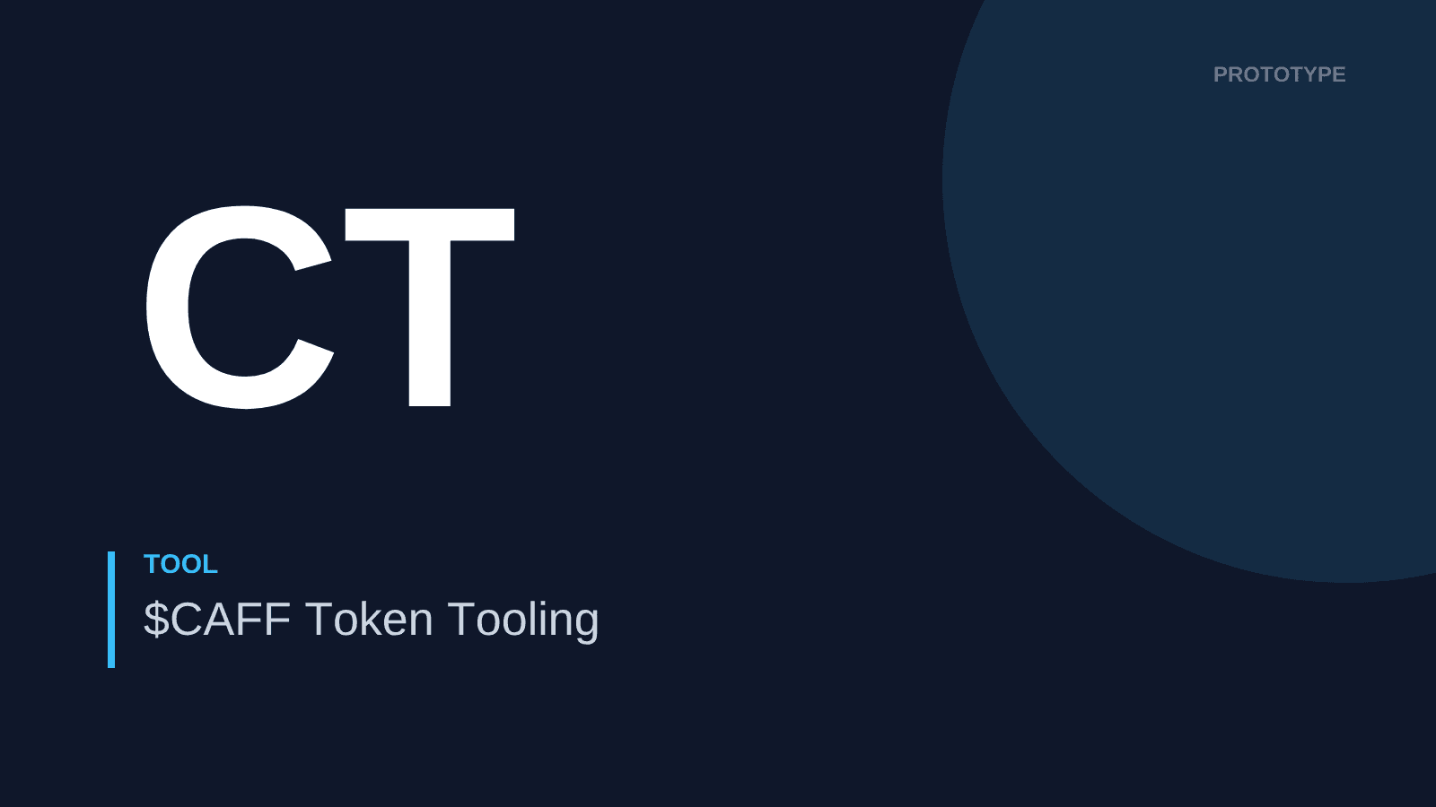 $CAFF Token Tooling card