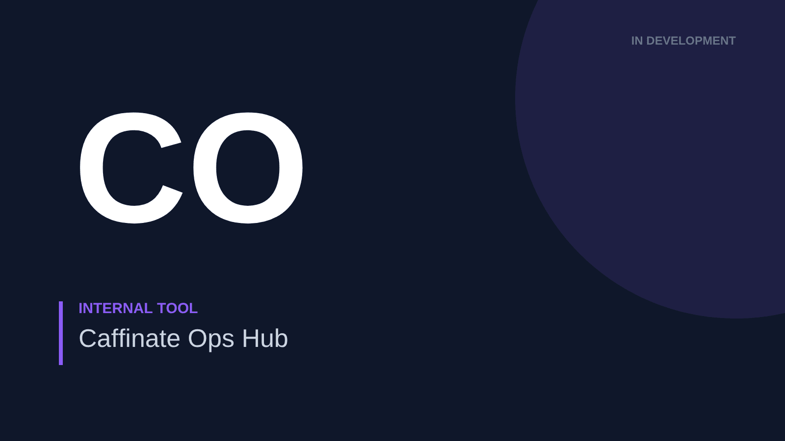 Caffinate Ops Hub card